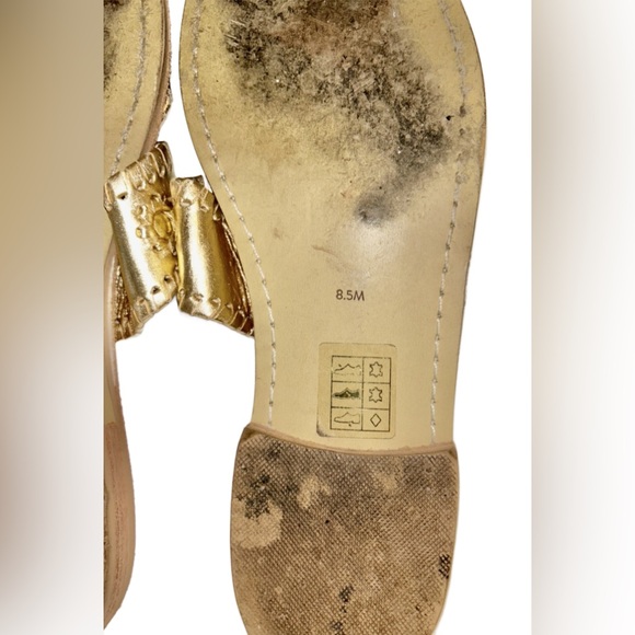 Jack Rogers Gold Leather Sandals Women’s Size 8.5 - Picture 7 of 8